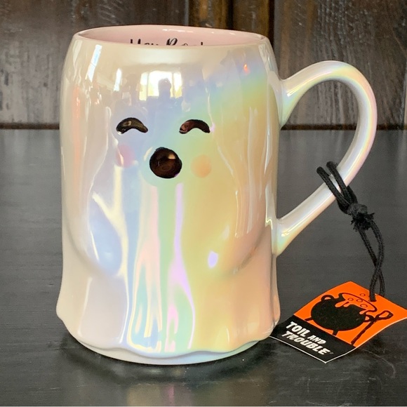 Hey Boo! Iridescent Ghost Figural Halloween Mug - Picture 2 of 11